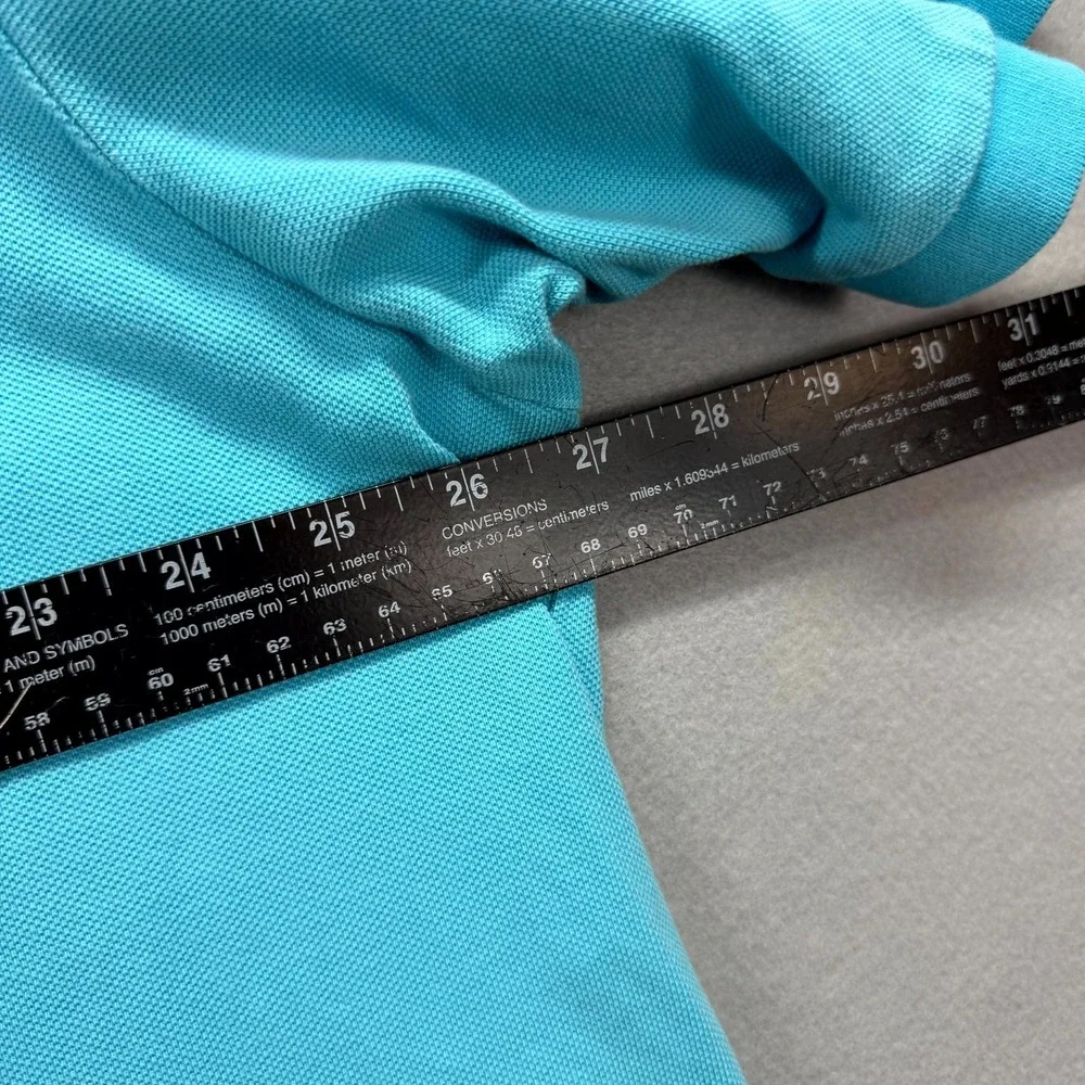 Polo Ralph Lauren Polo Shirt Mens Tall 2XL Turquoise Blue‎ Pony Logo Performance